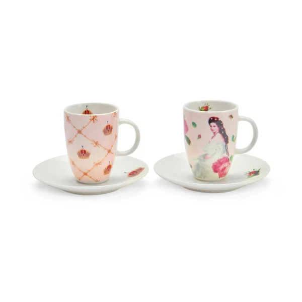 Espresso 2er Set aus der Kollektion Sisi Rosen im Schönbrunn Online-Shop